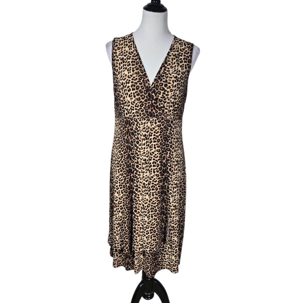 Saint Tropez West Large Leopard Animal Print Dress